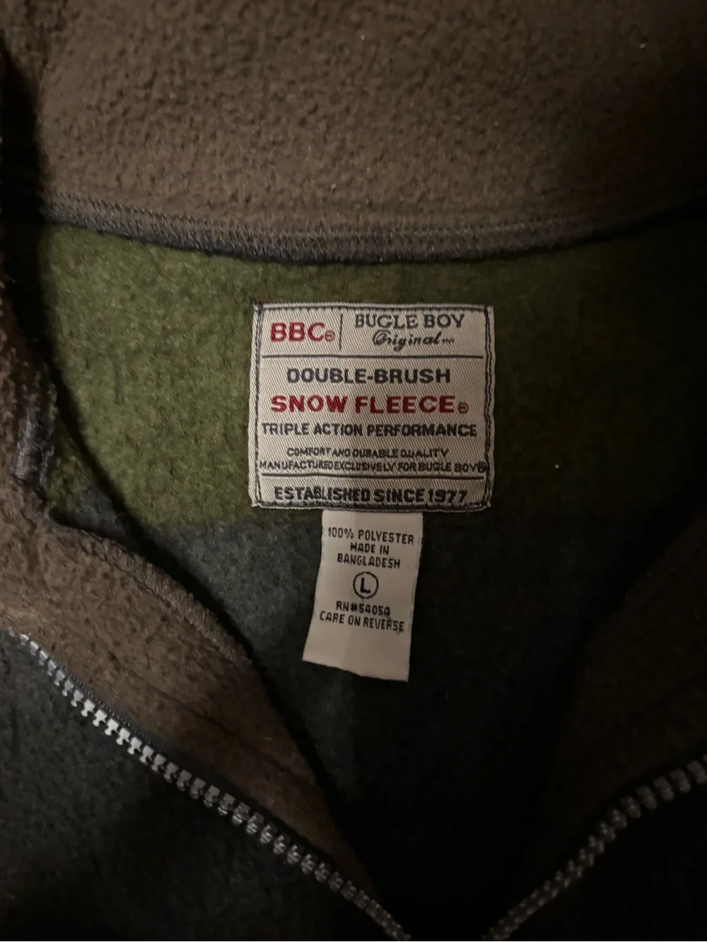Bugle Boy Olive, Gray & Brown Striped Quarter-Zip Sweater